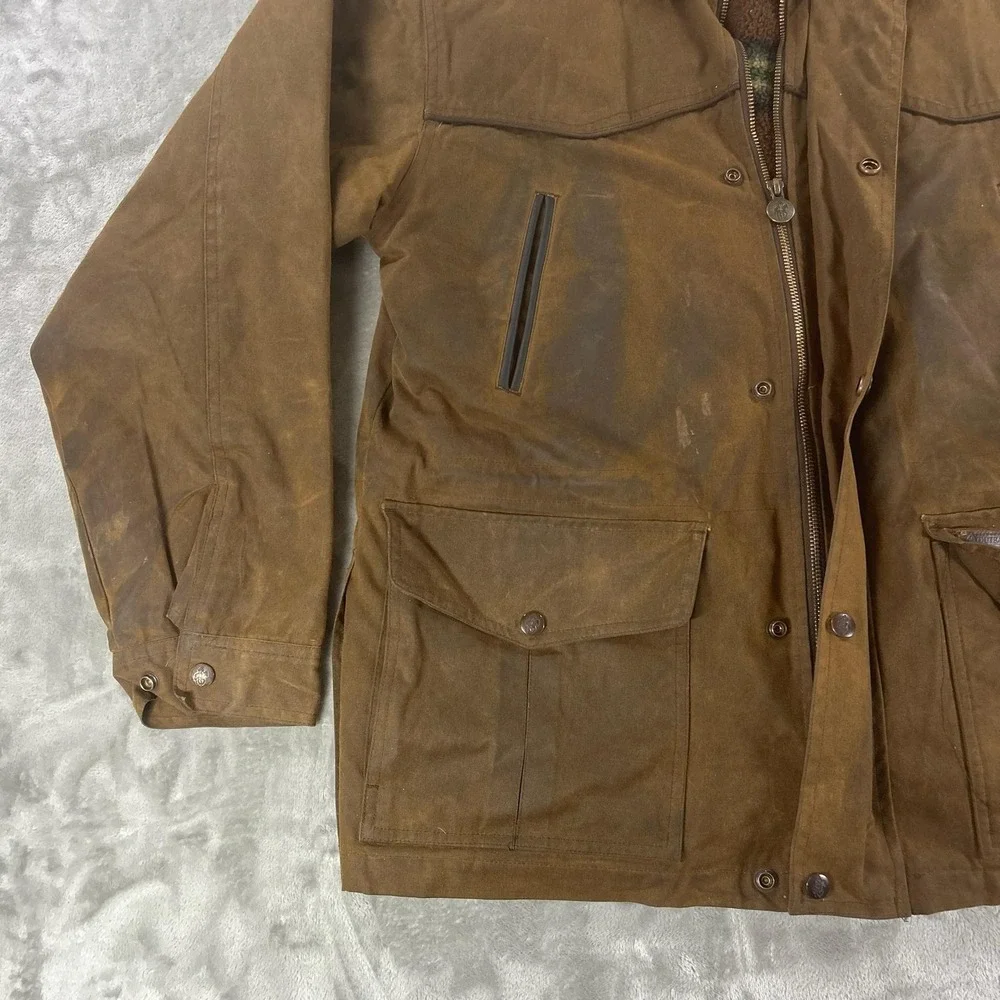 Outback Trading Company Jacket Mens Medium Brown Oilskin Pathfinder 2707